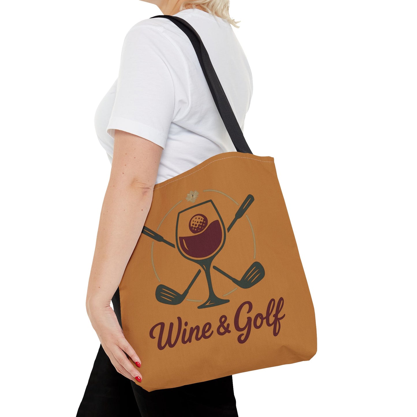Wine and Golf Tote Bag