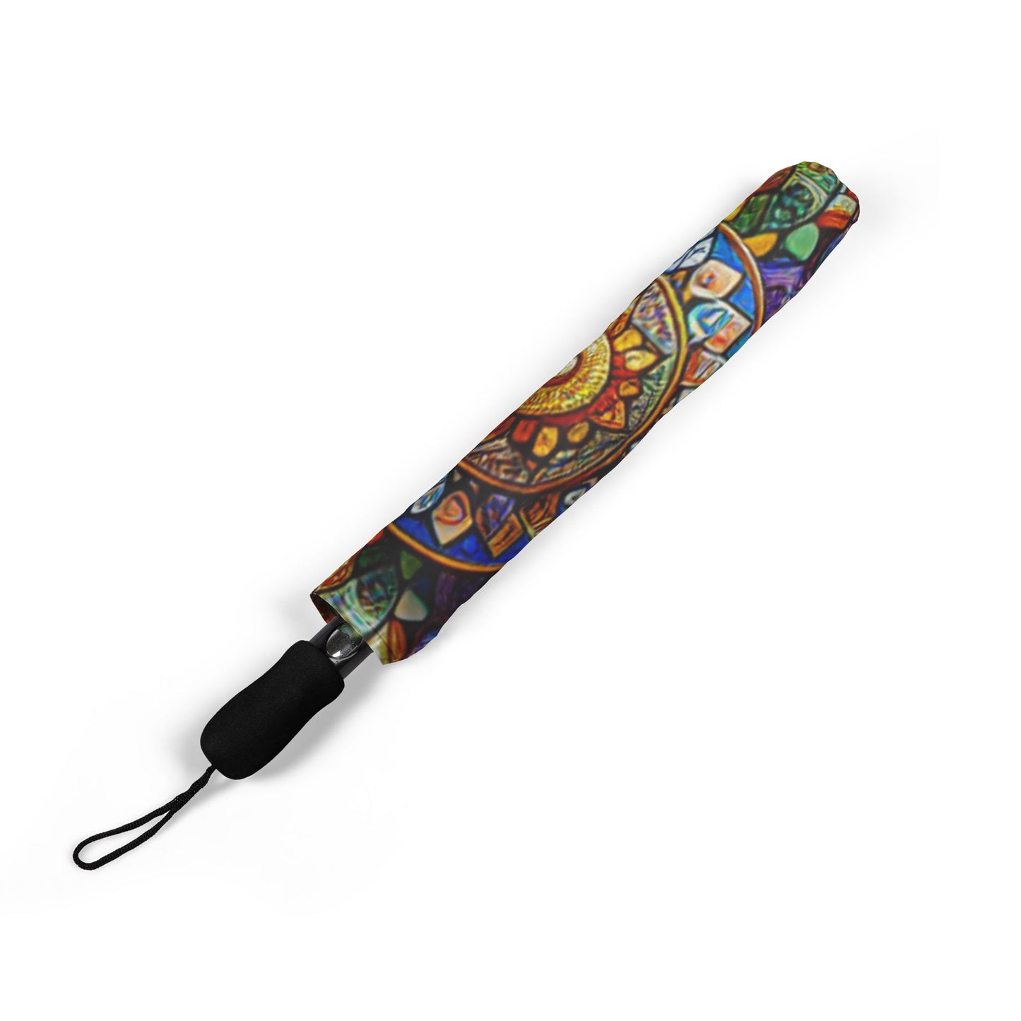 stained glass mandala Umbrella - Semi-Automatic Foldable Design