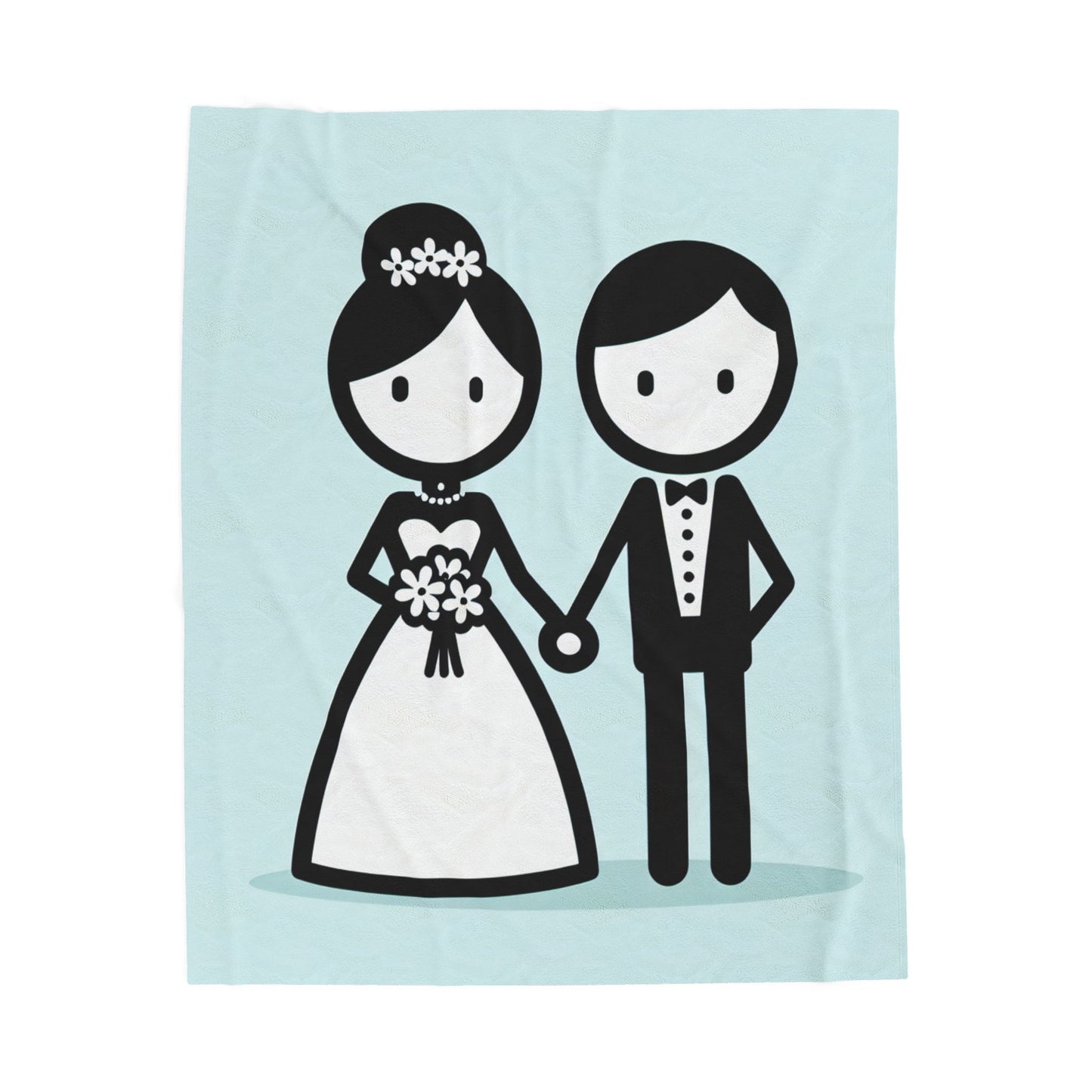 bride and groom Velveteen Plush Blanket