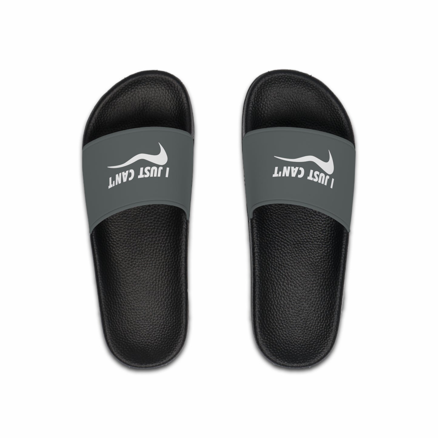 Grey I Just Can't Men's Slide Sandals