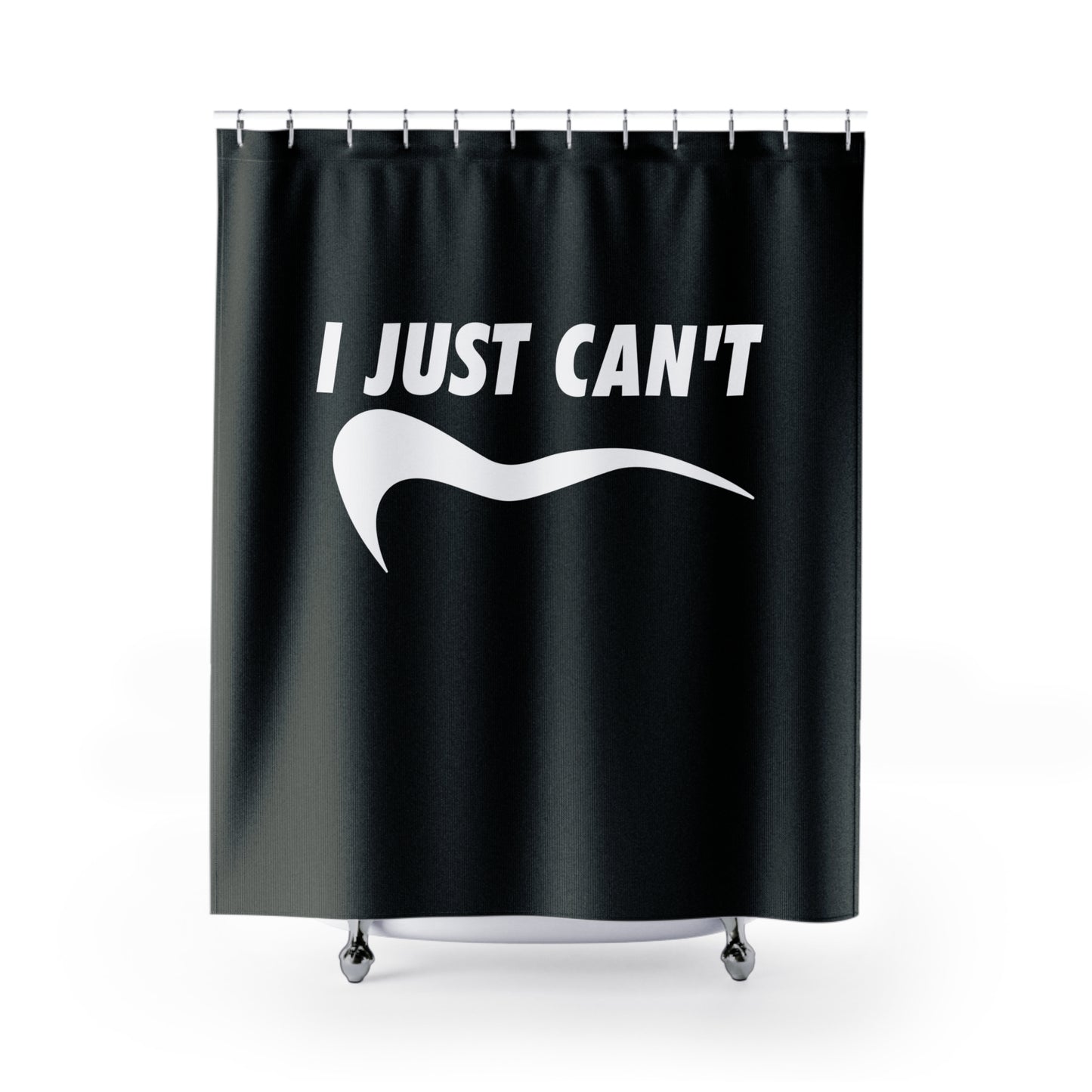 black I just can't Shower Curtains