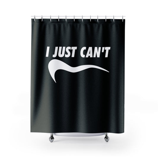 black I just can't Shower Curtains