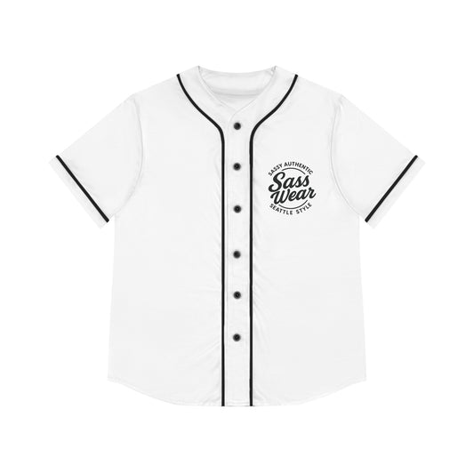 white Sass wear  Baseball Jersey