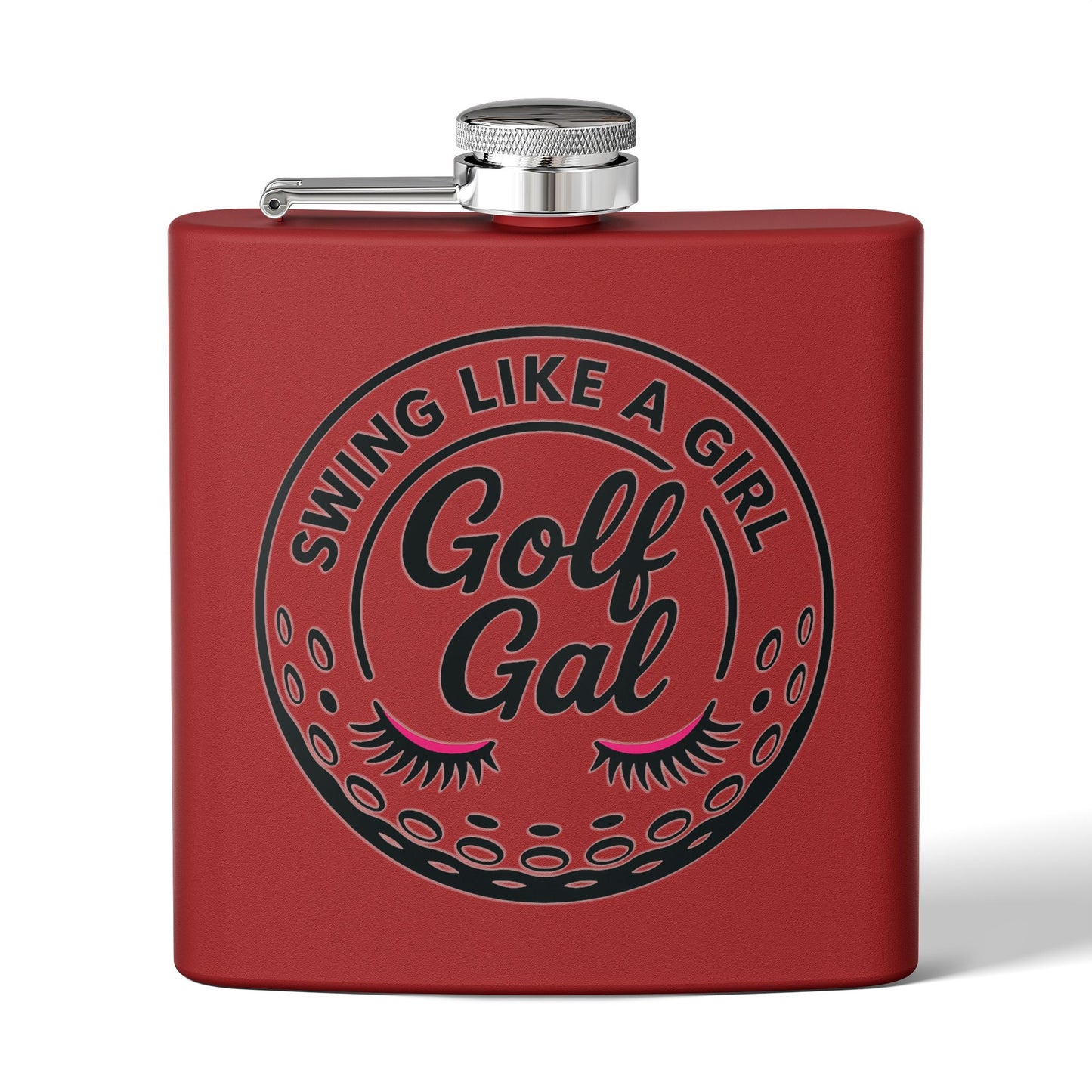 Swing Like A Girl Golf Gal Sleek Stainless Steel Flask