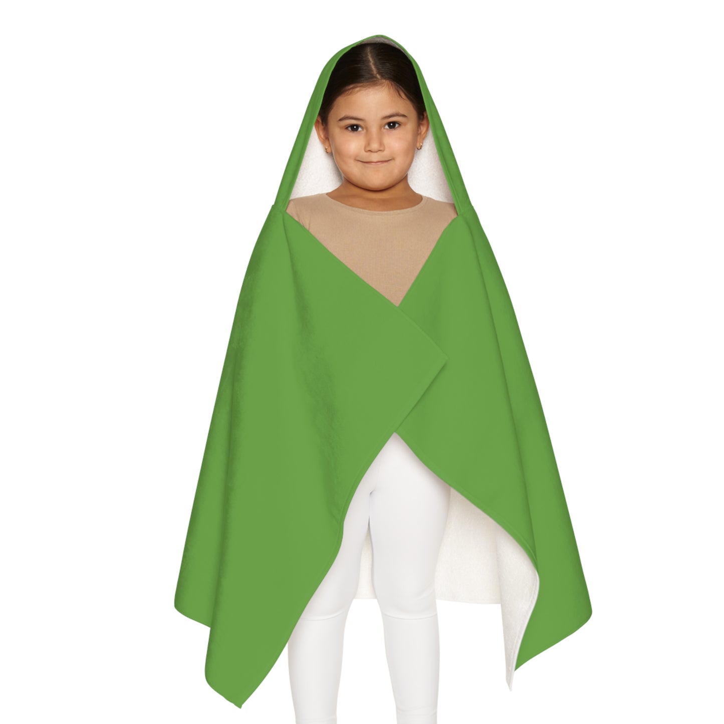 Green Smiley Face Kids Hooded Towel/ Beach Cover-Up