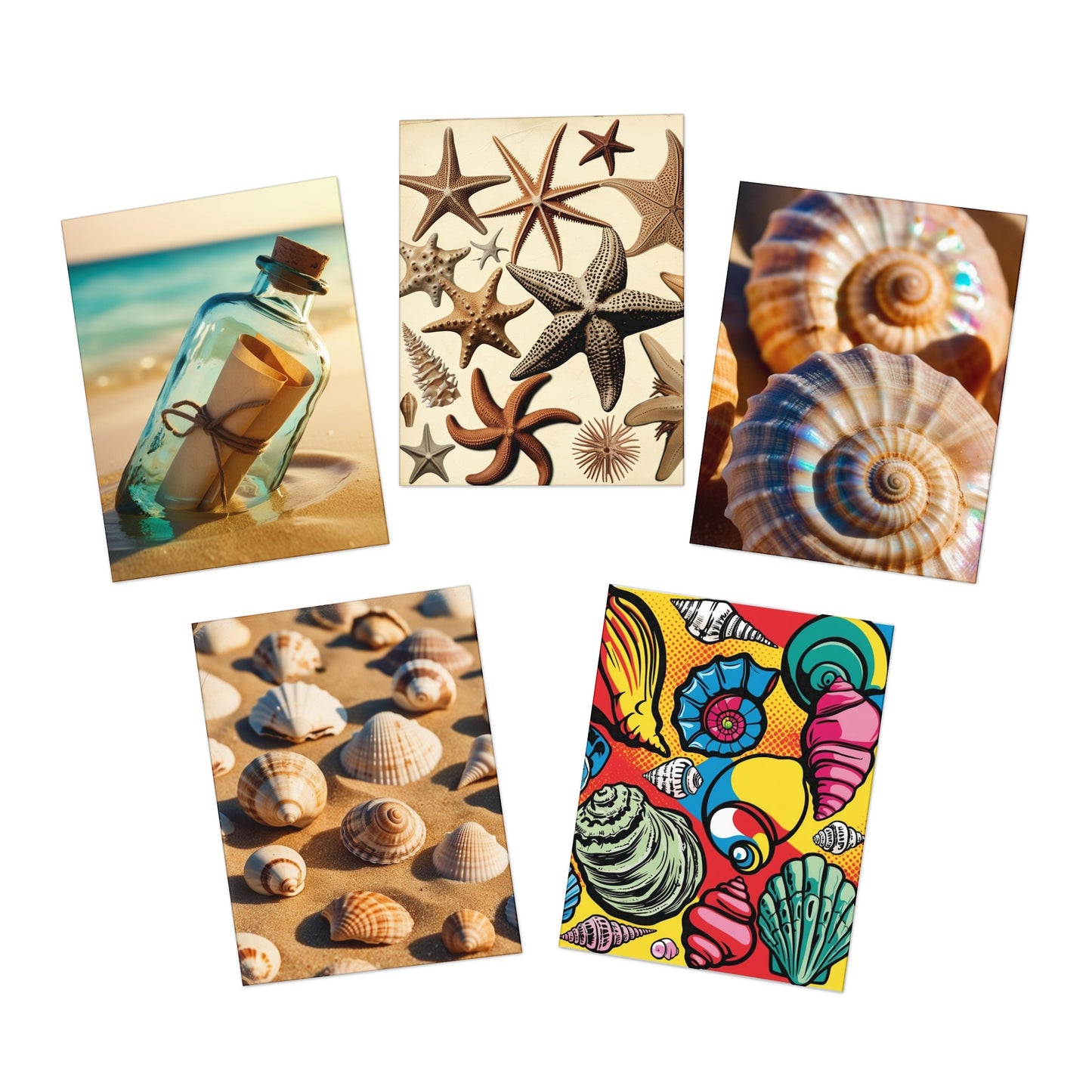 beach treasures Greeting Cards (5-Pack)