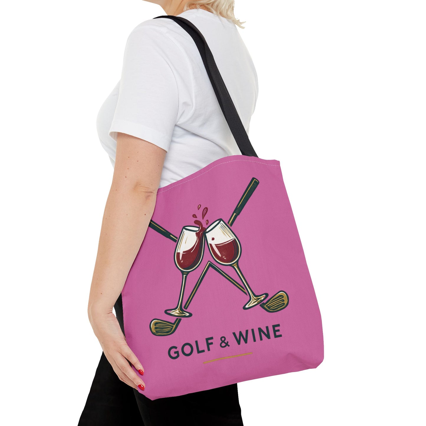 Golf and Wine Tote Bag