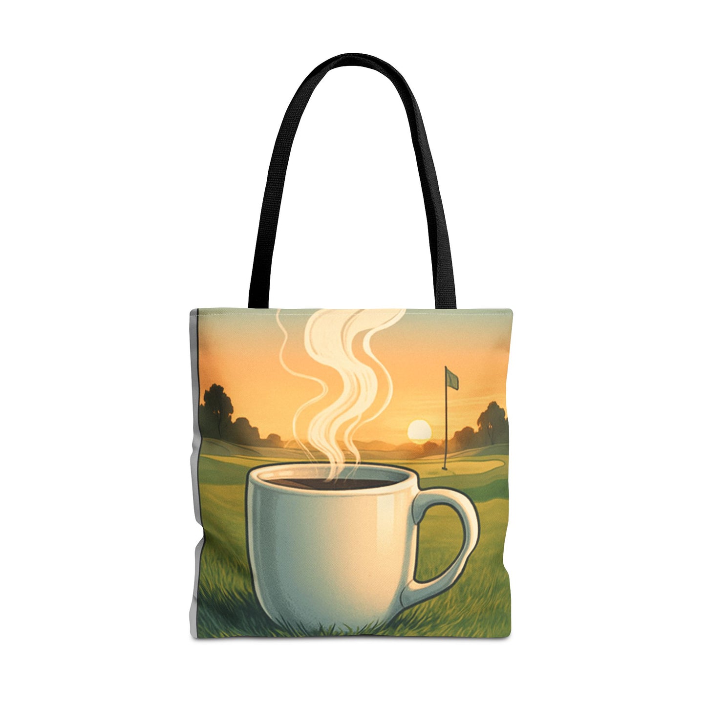 Coffee Golf Sunrise Tote Bag