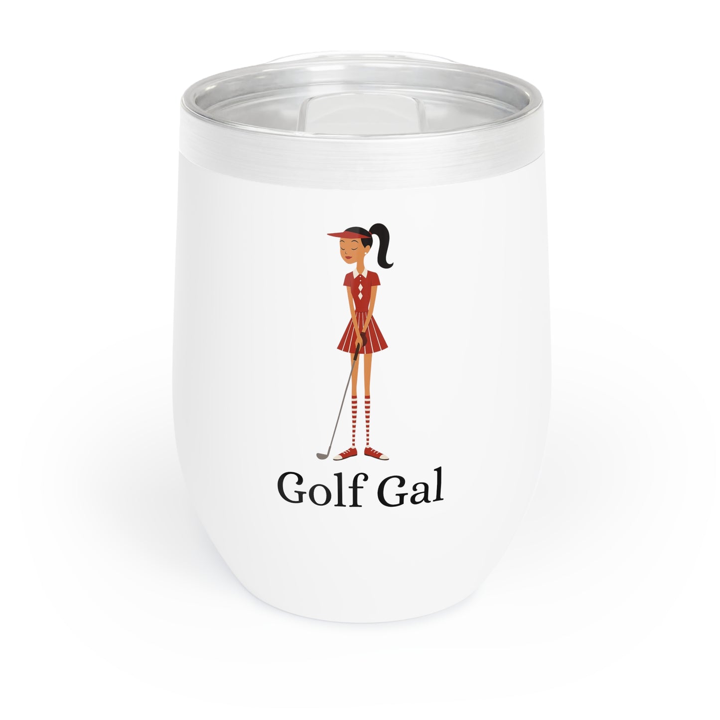 Golf Gal Wine Tumbler Ruby