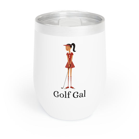 Golf Gal Wine Tumbler Ruby