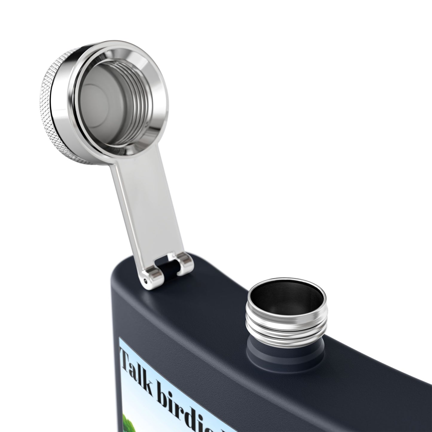 Talk Birdie to Me Sleek Stainless Steel Flask