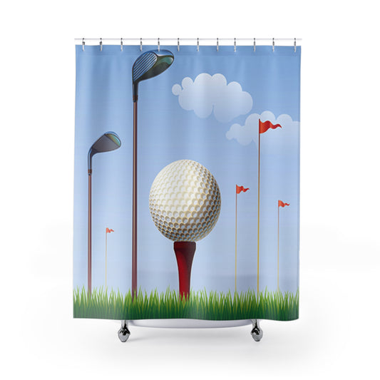 golf scene Shower Curtains