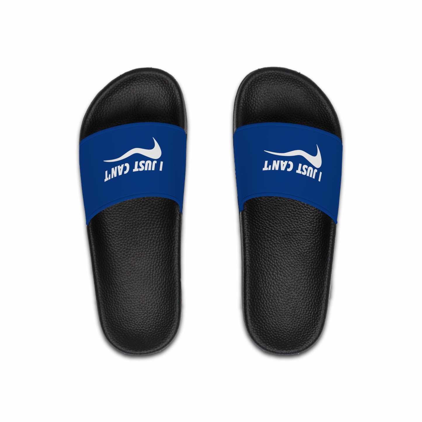 Blue I Just Can't Men's Slide Sandals