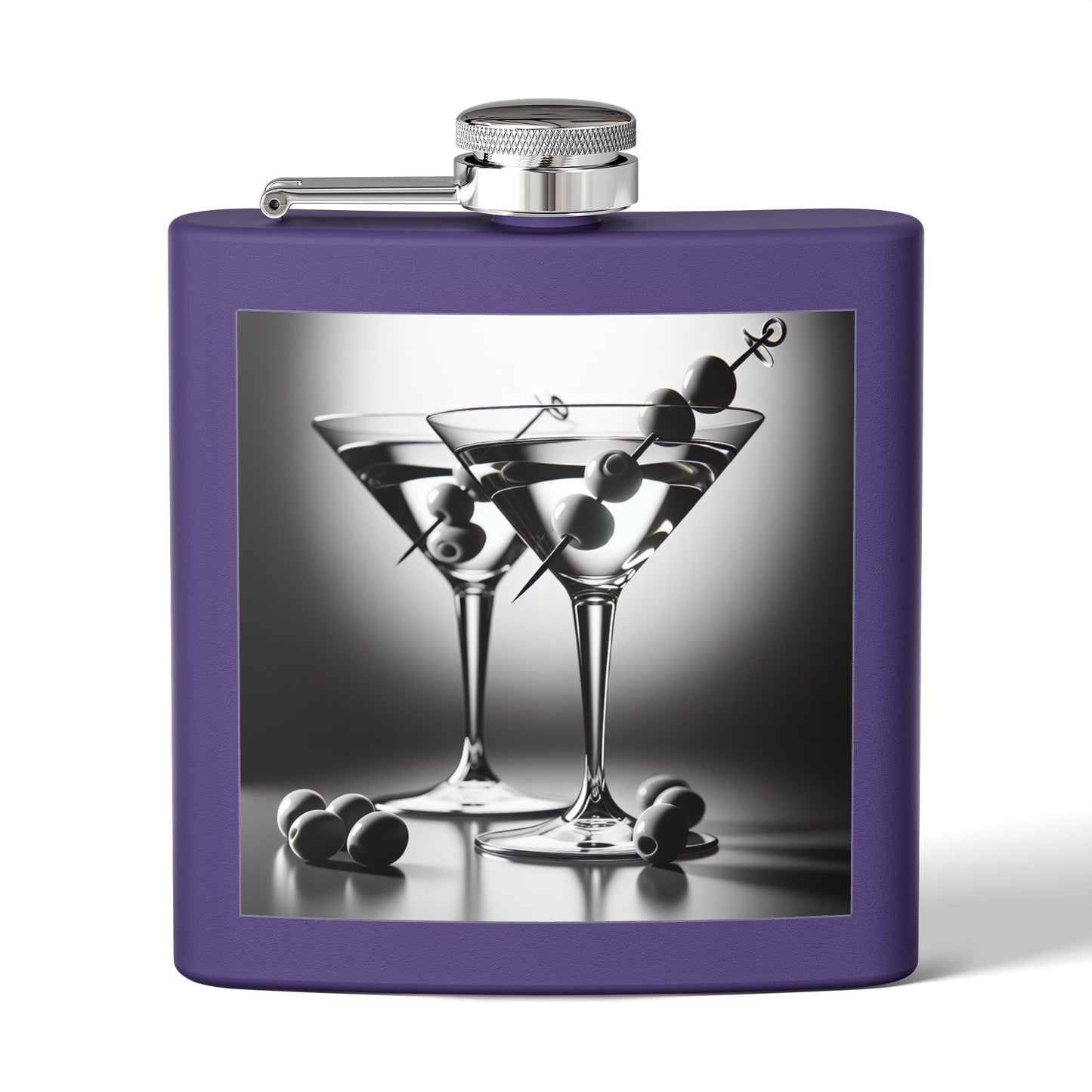 Martini Glass Sleek Stainless Steel Flask