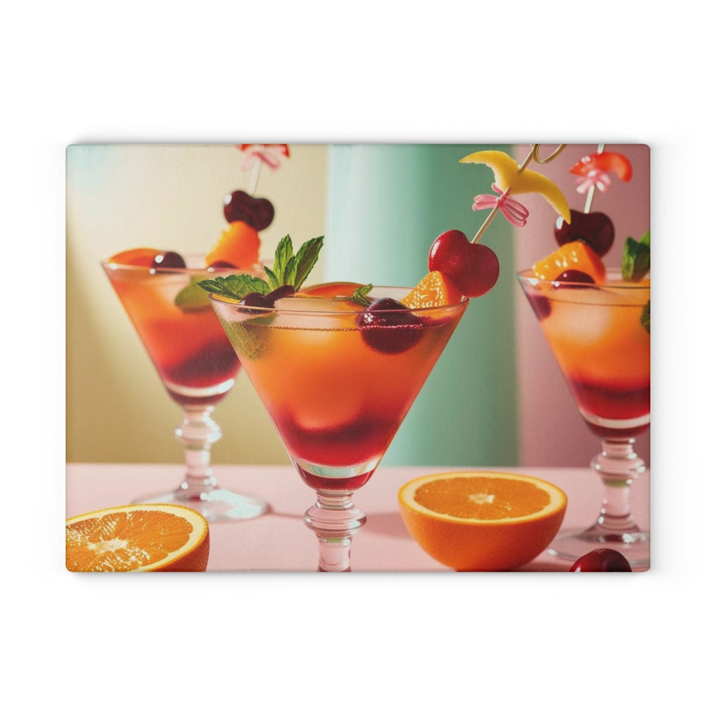 fruity drinks Glass Cutting Board