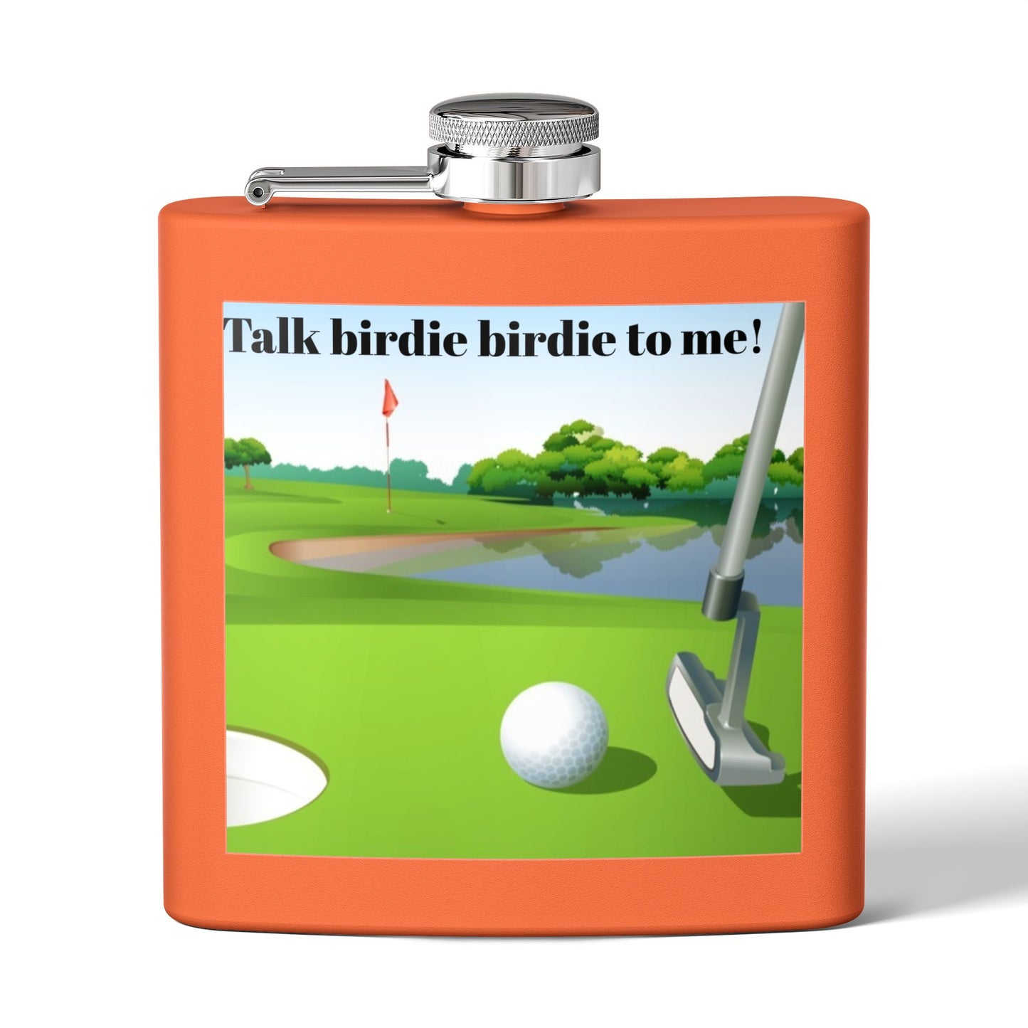 Talk Birdie to Me Sleek Stainless Steel Flask