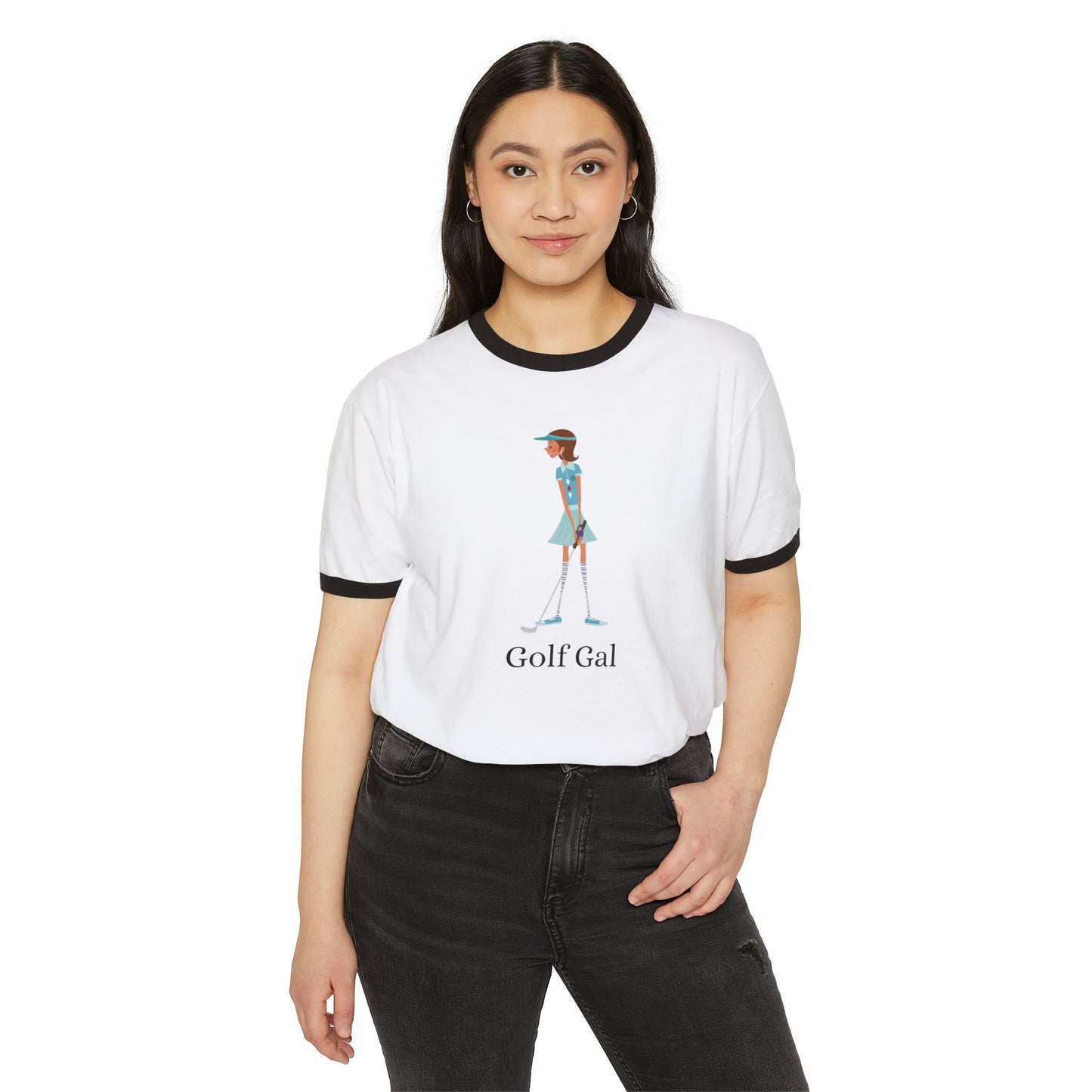 Golf Gal Cotton Ringer T-Shirt Lily