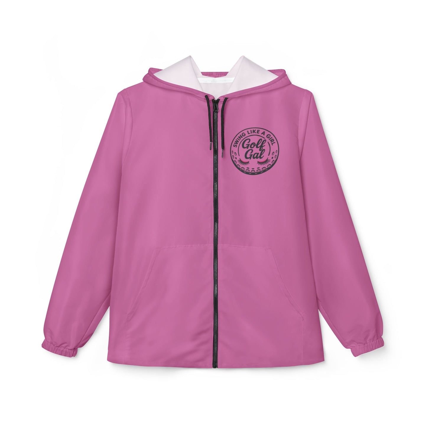 Pink Golf Gal Swing Like a Girl Windbreaker Jacket