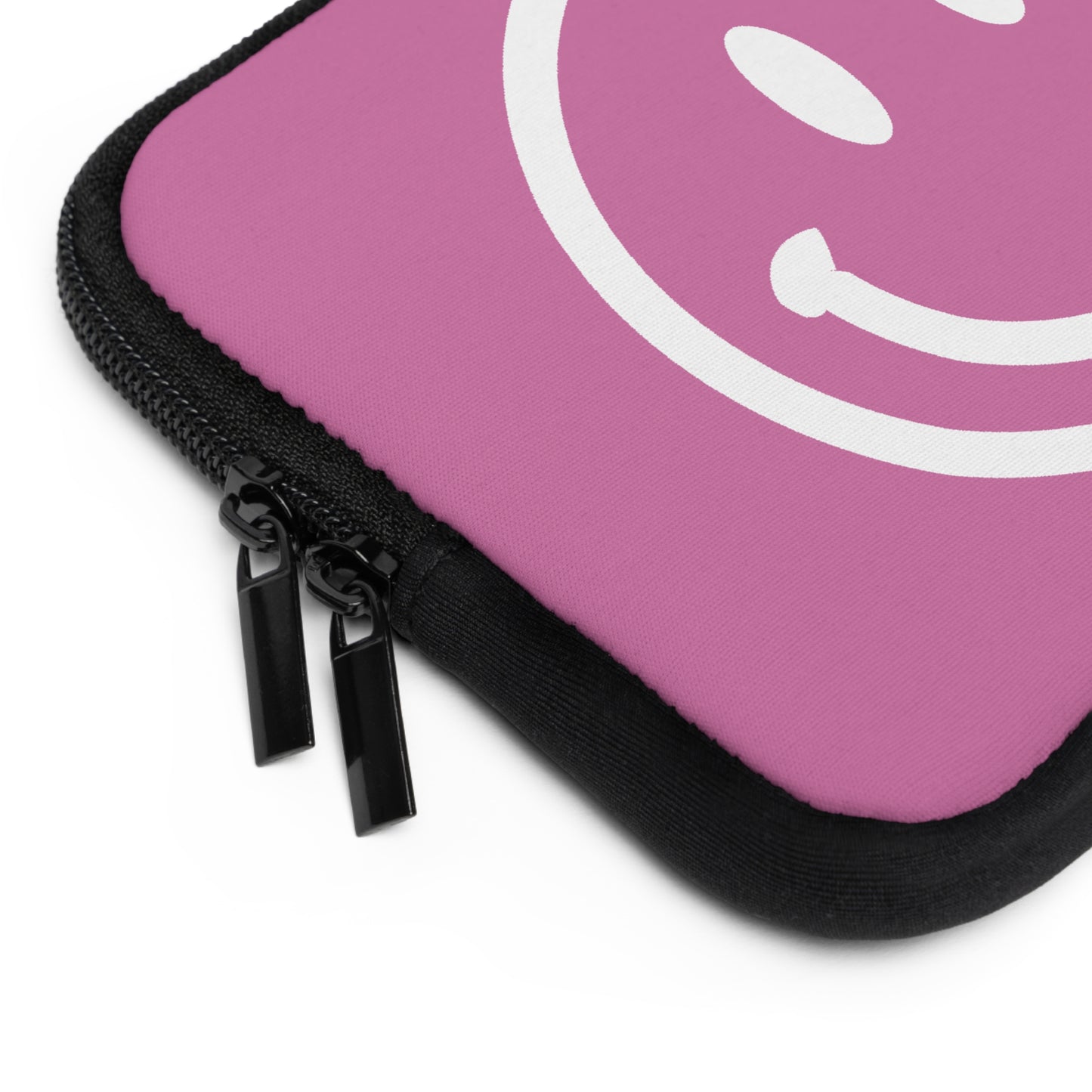 pink with white smiley face Laptop Sleeve