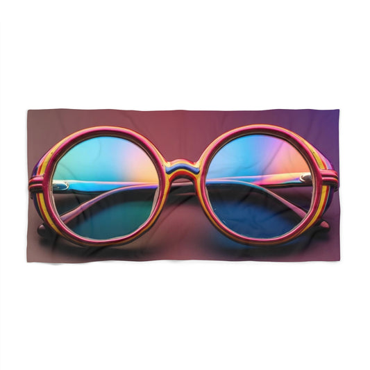 Iridescent glasses Beach Towel