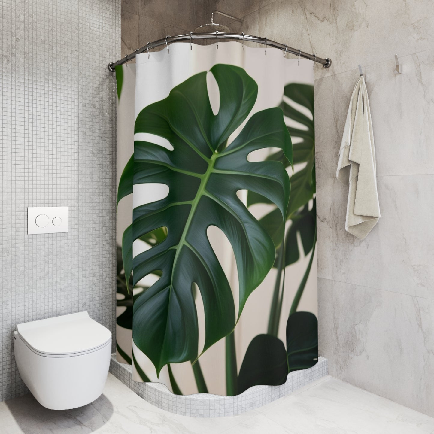 Monstera leaves Shower Curtains