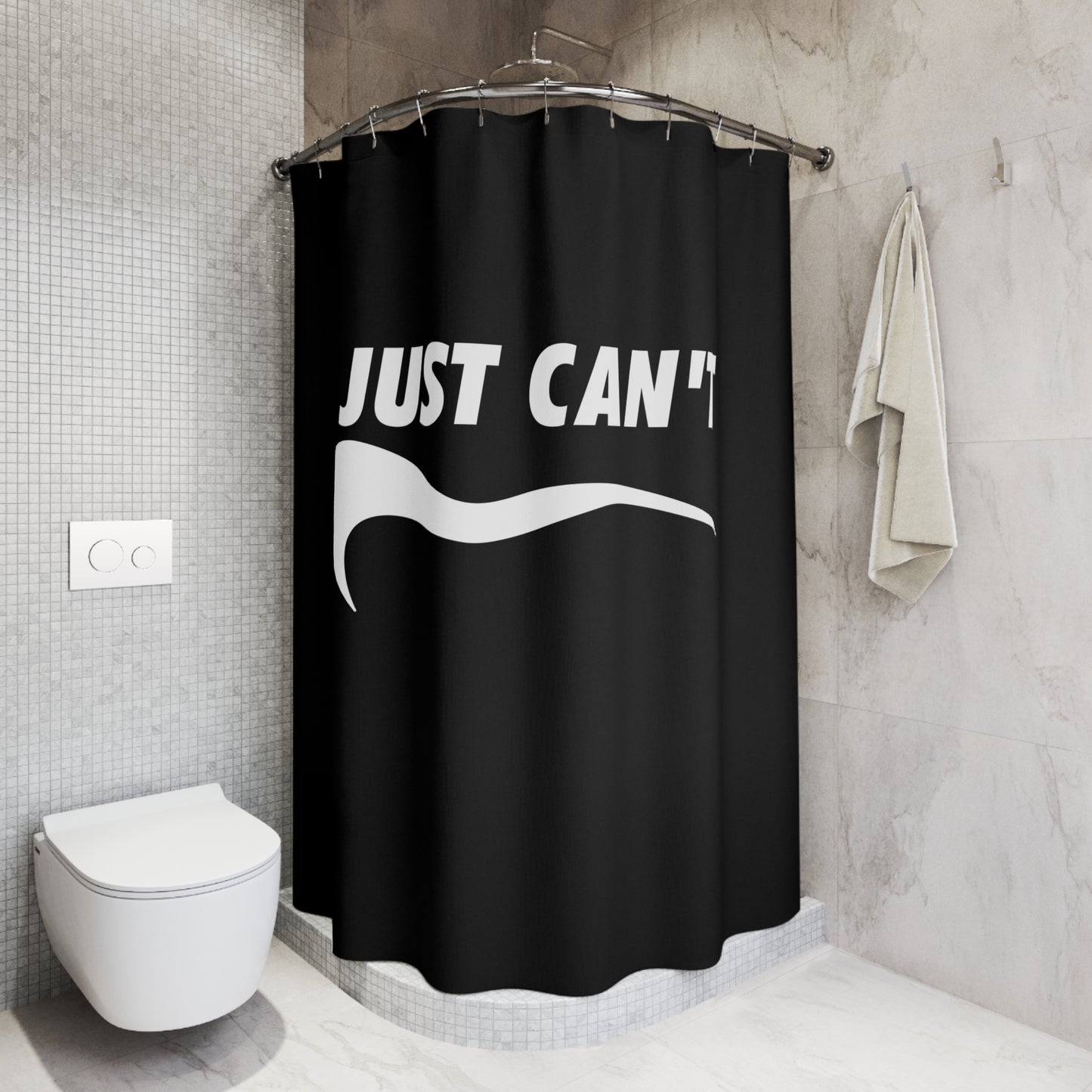 black I just can't Shower Curtains