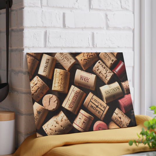 wine corks Glass Cutting Board