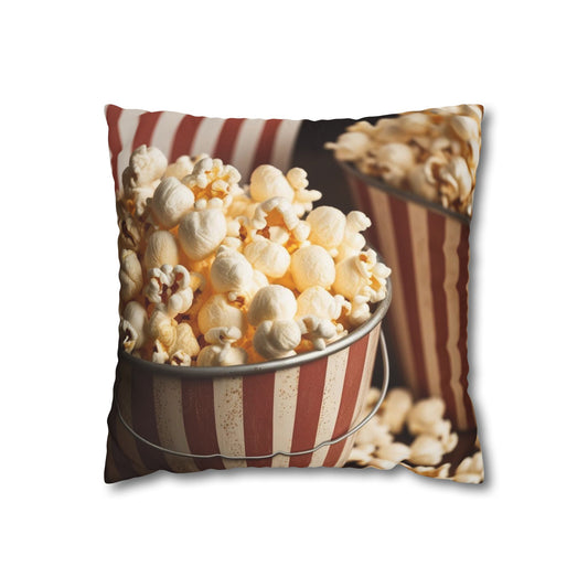 retro popcorn Canvas Pillow cover