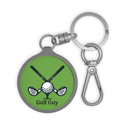Green Golf Guy Keyring Tag