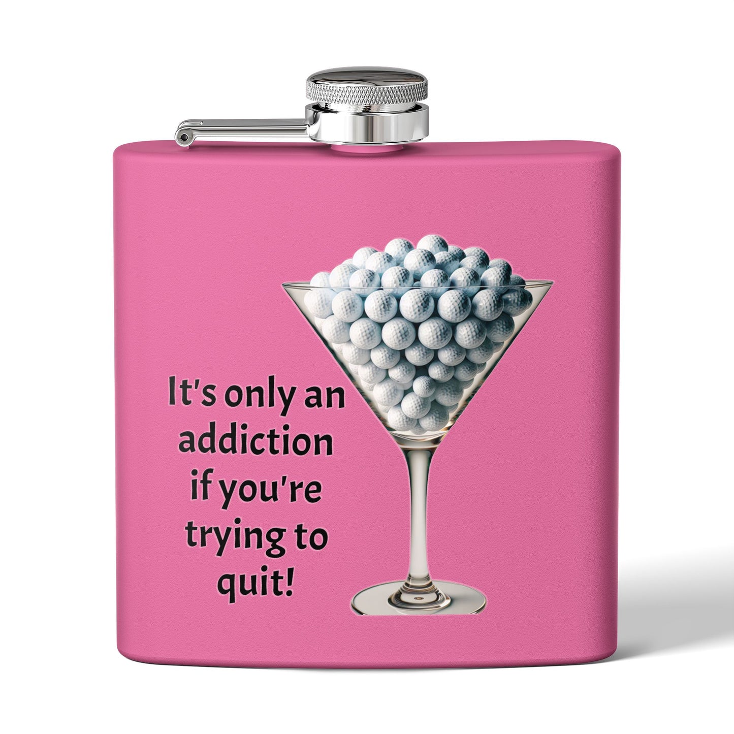 Golf Addiction Sleek Stainless Steel Flask