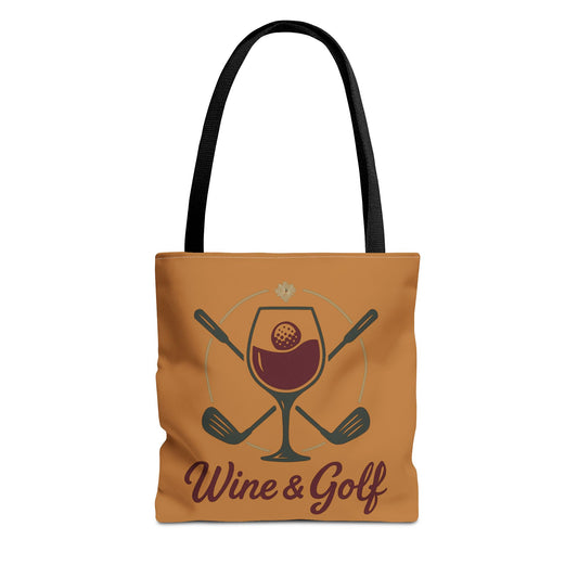 Wine and Golf Tote Bag