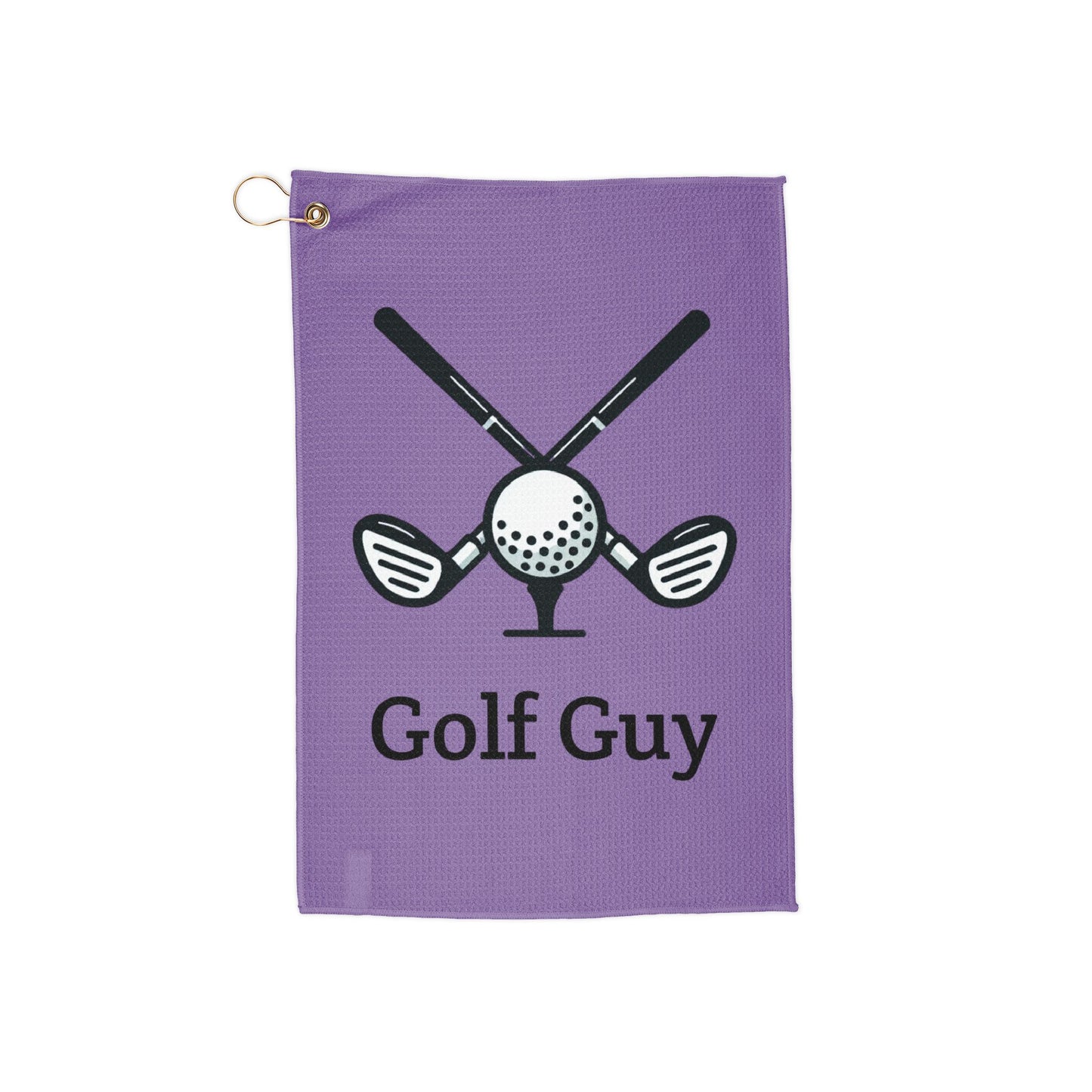 purple golf guy Golf Towels