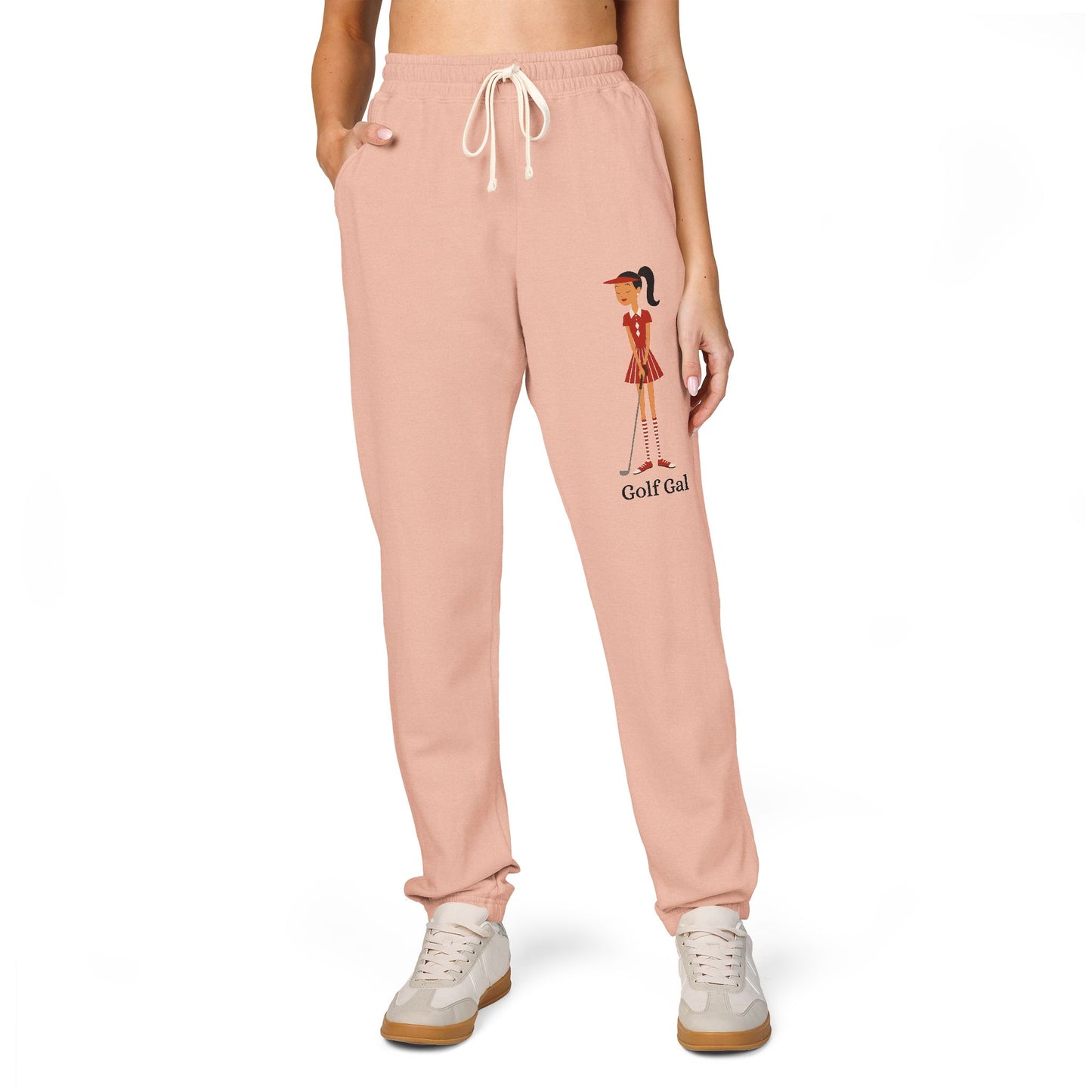 Golf Gal Garment-Dyed Fleece Sweatpants Ruby