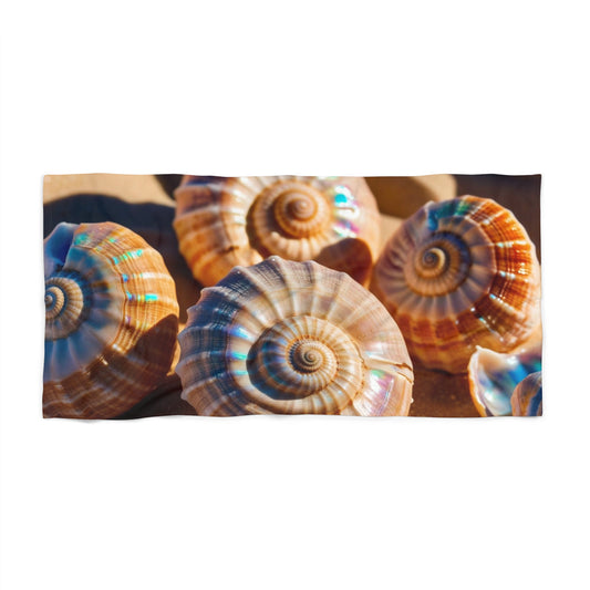 close up seashells Beach Towel