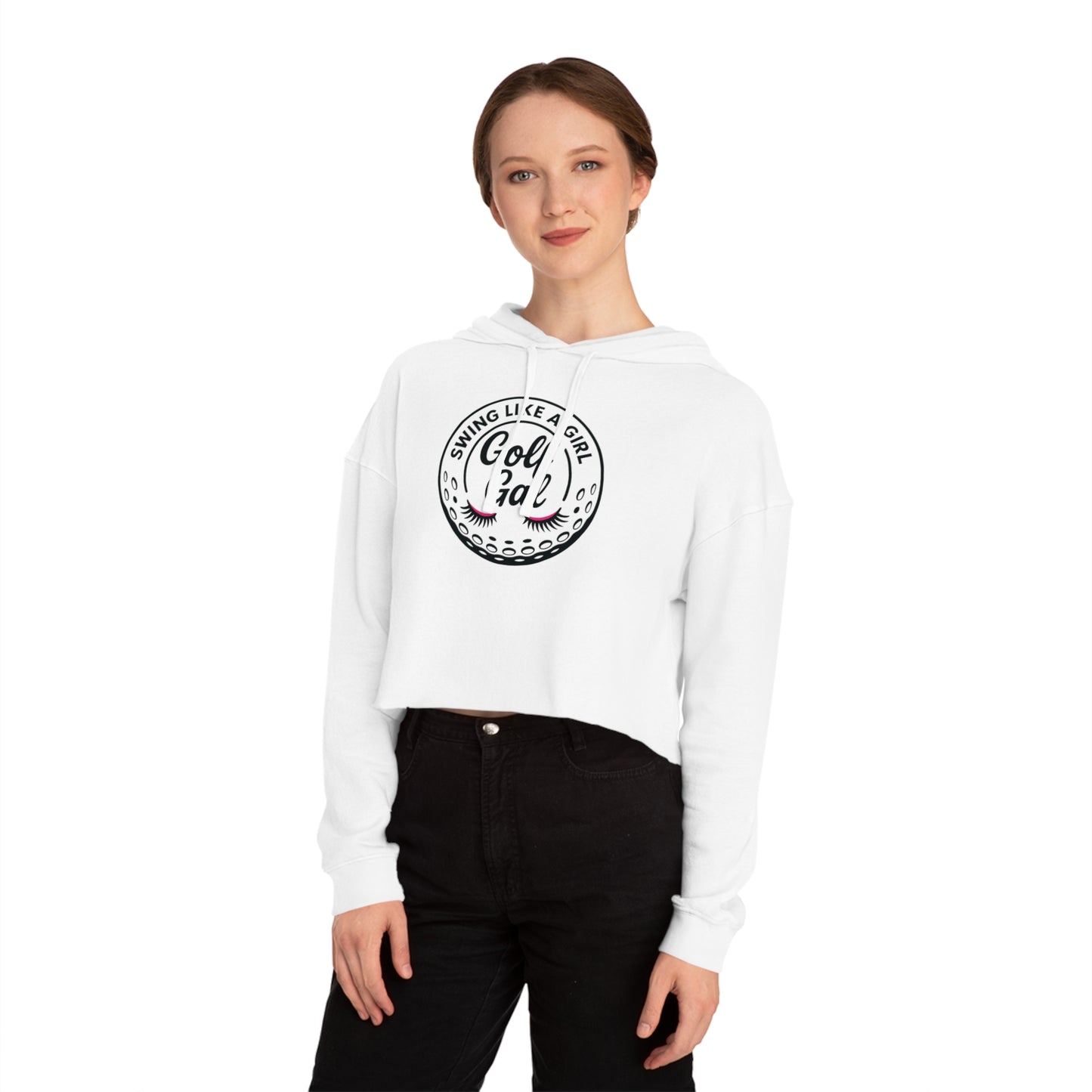 Golf Gal Swing Like a Girl Women's Cropped Sweatshirt