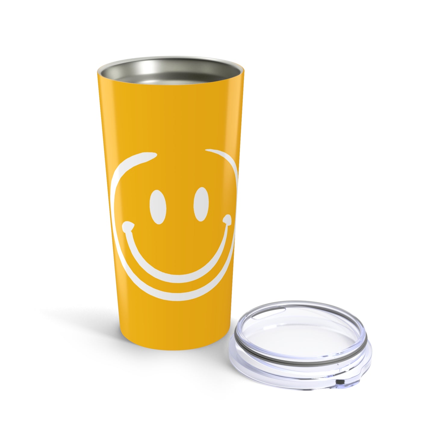 yellow with white smiley face Tumbler 20oz