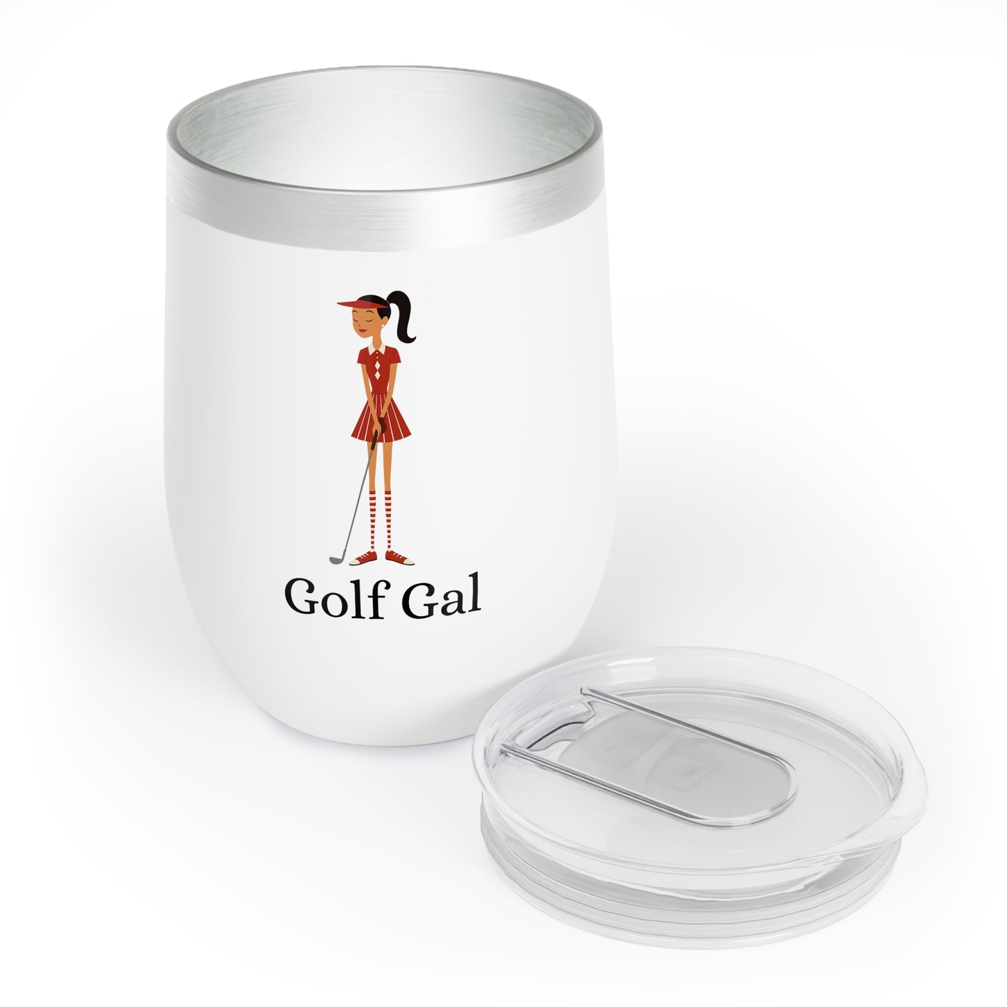 Golf Gal Wine Tumbler Ruby