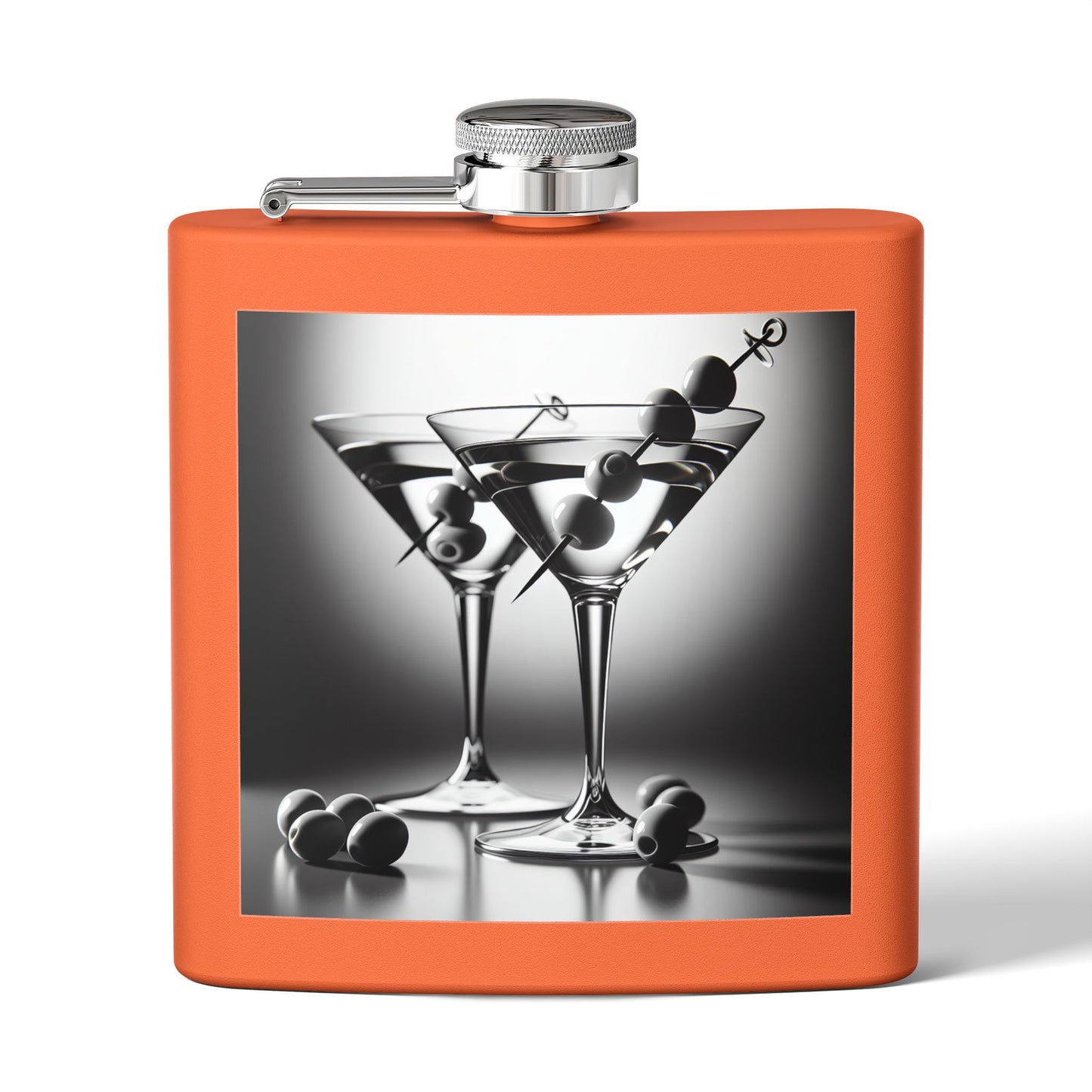 Martini Glass Sleek Stainless Steel Flask