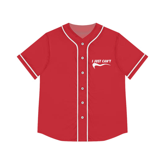 red I just can't Women's Baseball Jersey