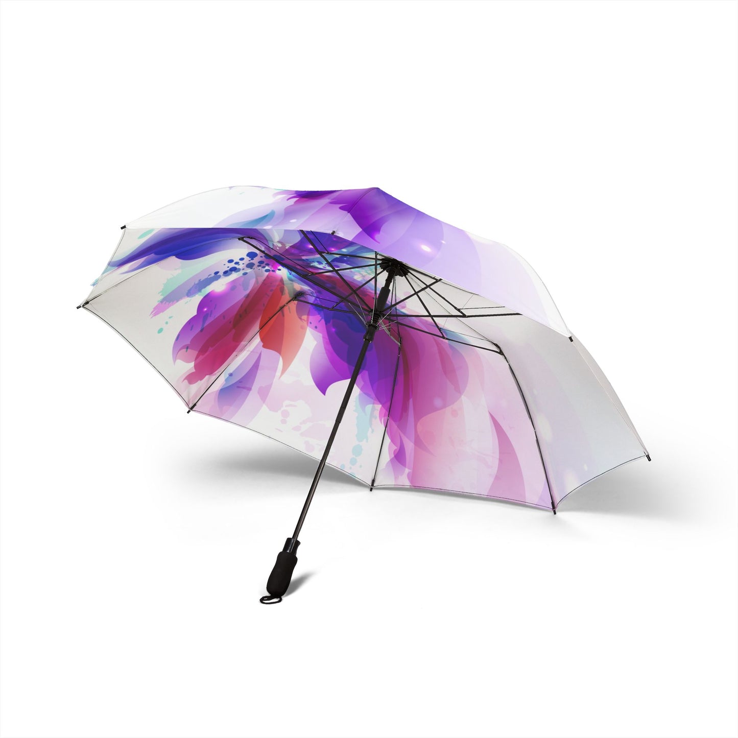 water color butterfly Umbrella - Semi-Automatic Foldable Design