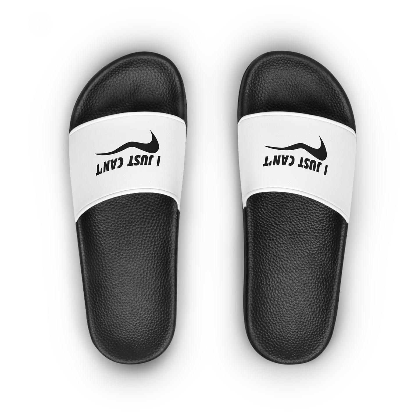 White I Just Can't  Women's Slide Sandals