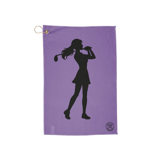 Purple Gal Silhouette Golf Towel