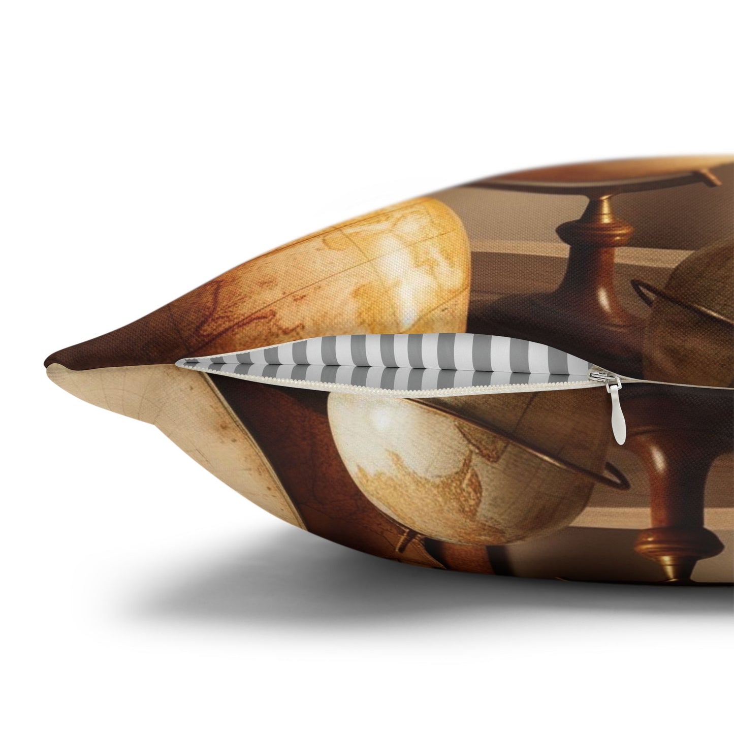 Vintage maps and globes Canvas Pillow cover