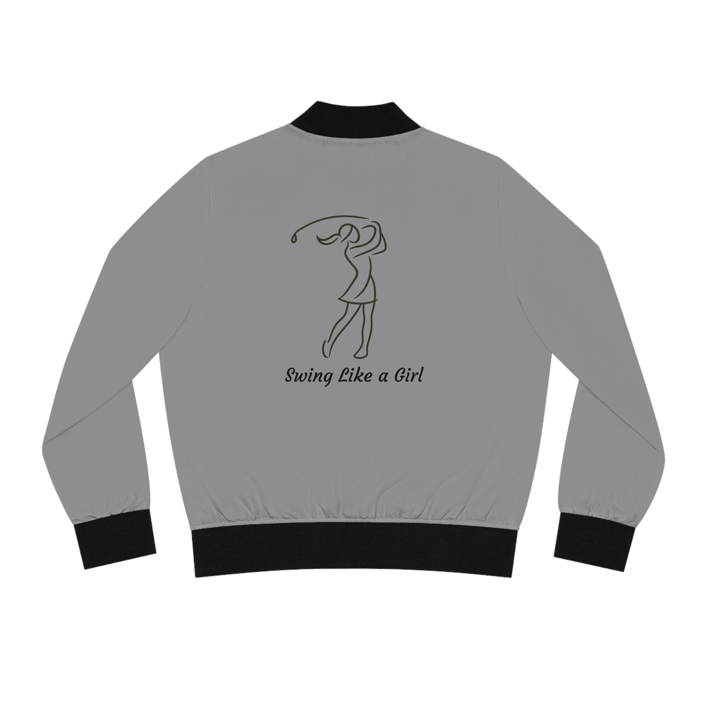 Gray Women's Golf Gal Bomber Jacket