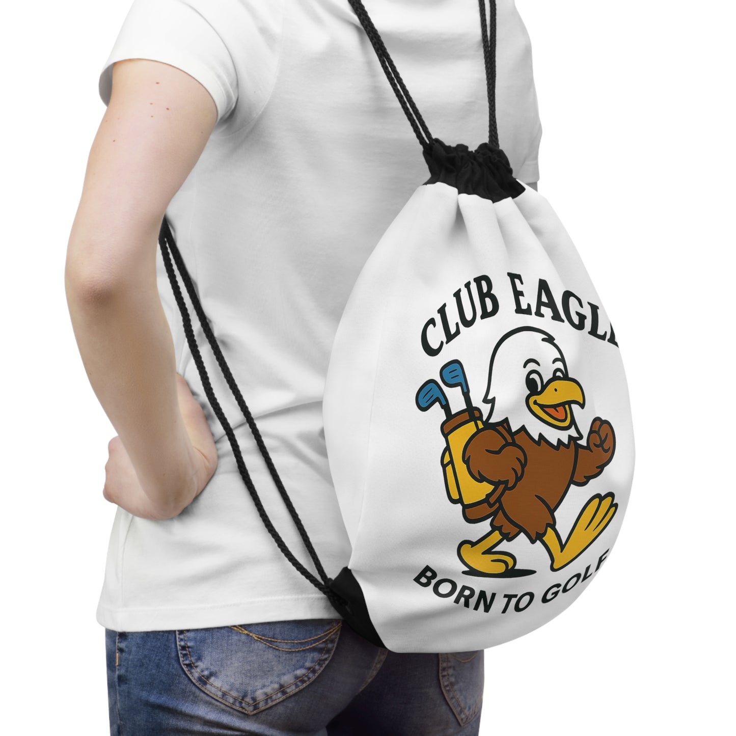 Club Eagle Born to Golf Drawstring Bag
