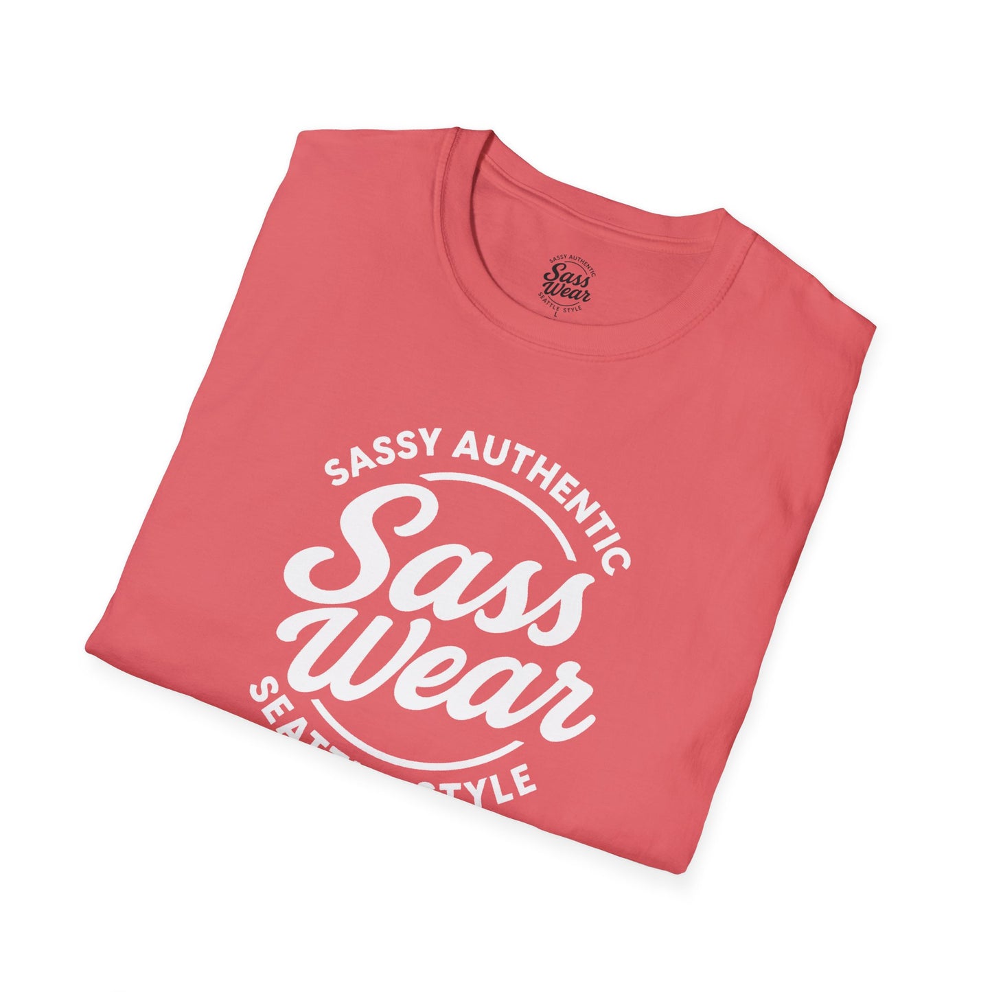 Sass Wear - Unisex Softstyle T-Shirt white logo