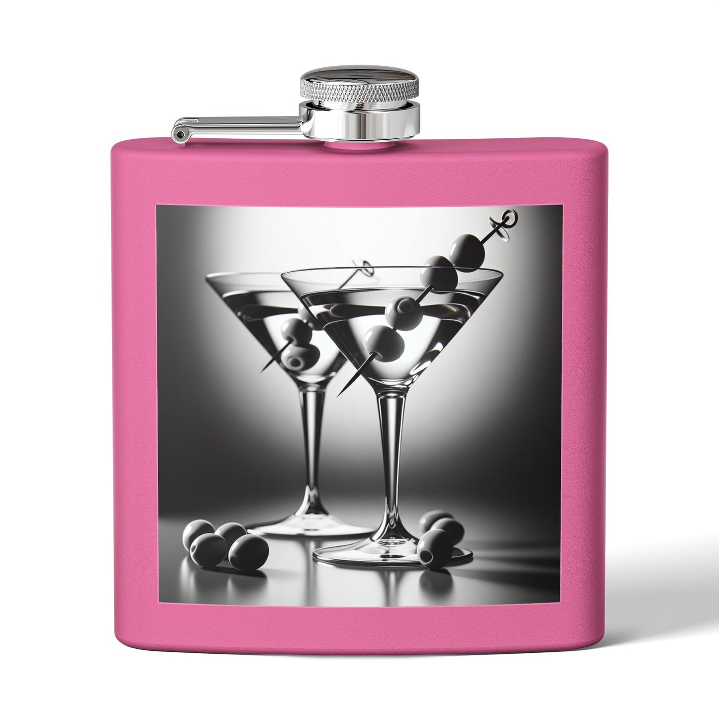 Martini Glass Sleek Stainless Steel Flask