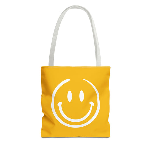 yellow with white smiley face Tote Bag
