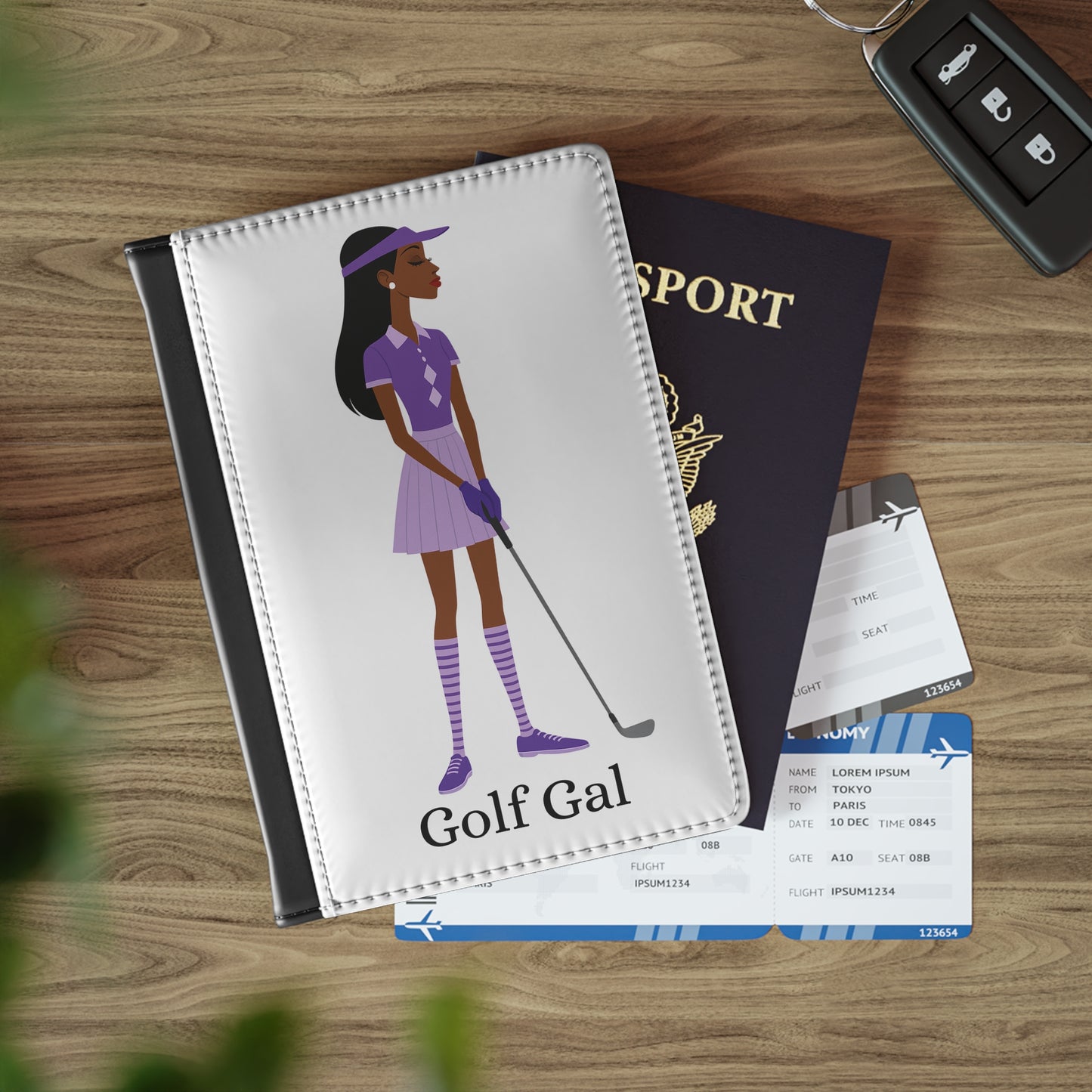 Golf Gal Passport Cover Violet