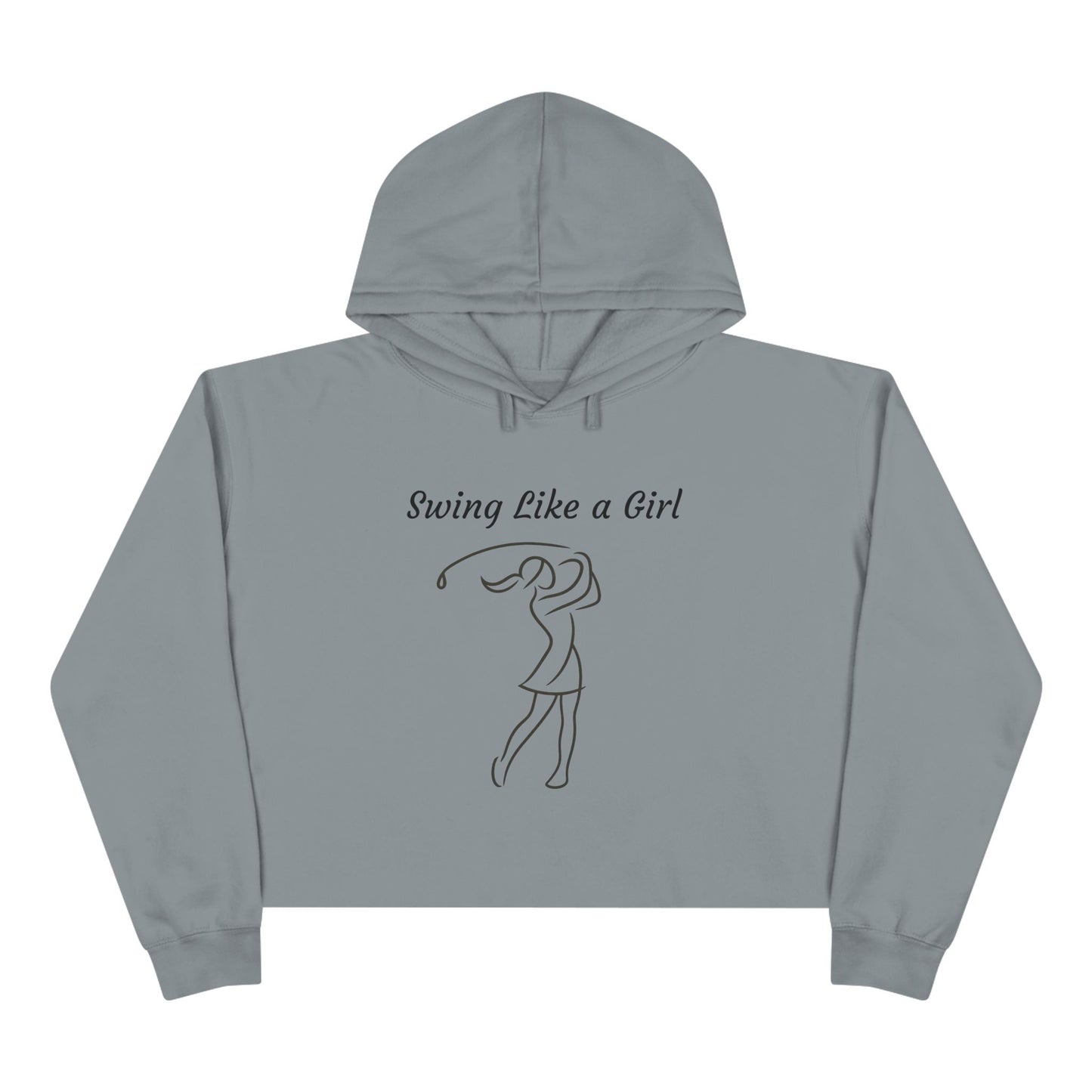 Swing Like a Girl Crop Hoodie